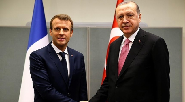 Cumhurbaşkanı Erdoğan Macron ile görüştü