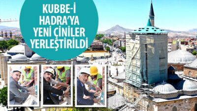 Kubbe-i Hadra’ya Yeni Çiniler Yerleştirildi