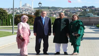 Cumhurbaşkanı Erdoğan, Pakistan Cumhurbaşkanı Alvi ile görüştü