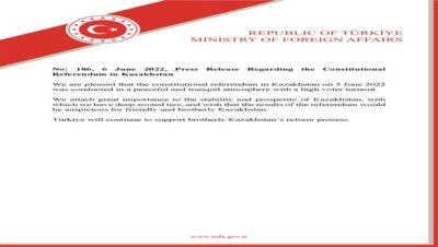 Press Release Regarding the Constitutional Referendum in Kazakhstan