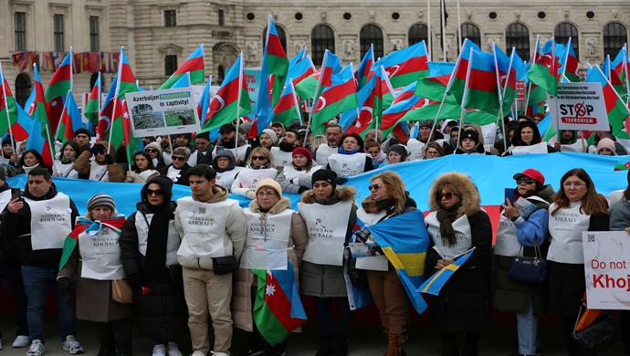 A rally on the 31st anniversary of the Khojaly genocide was held at the famous Heldenplatz square of Vienna