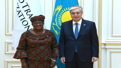 Devlet başkanı DTÖ Genel Direktörü Ngozi Okonjo-Iweala ile görüştü